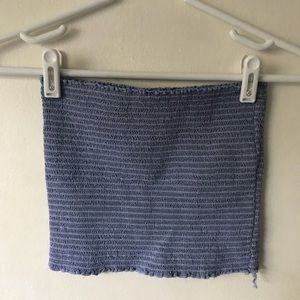 Brandy Melville Blue Cleo tube top